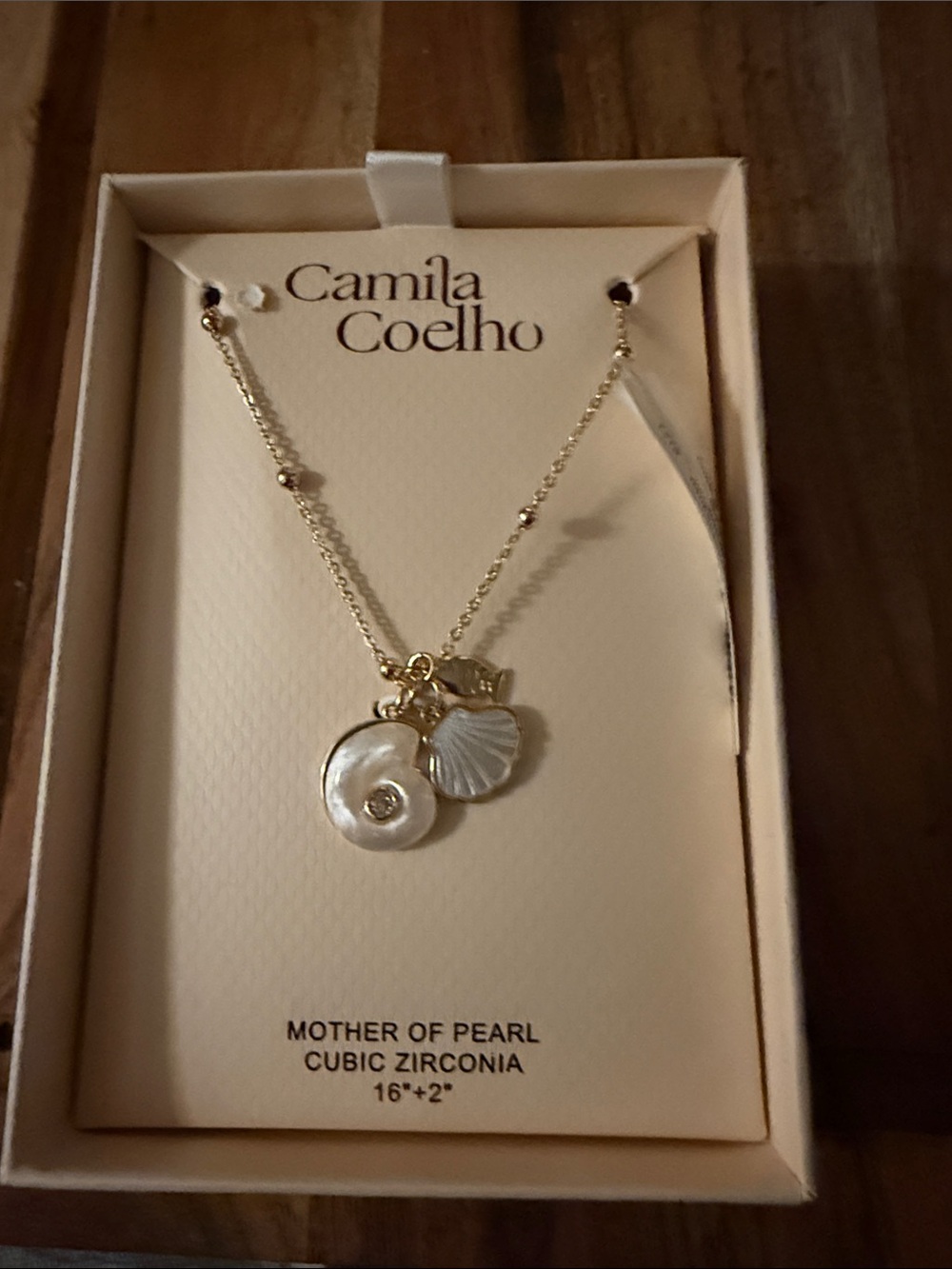 Camila Coelho Gold Mother-of-Pearl & Shell Charm Necklace